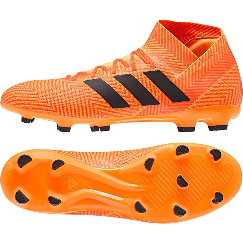 Buty piłkarskie adidas Nemeziz 18.3 Fg M DA9590 pomarańczowe pomarańczowe