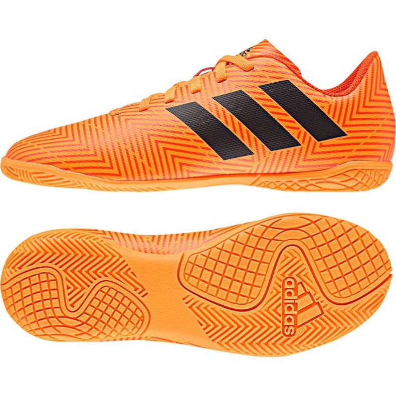 Buty piłkarskie adidas Nemeziz Tango 18.4 IN Jr DB2382 pomarańczowe