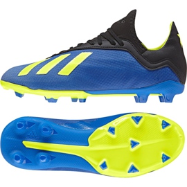 Buty piłkarskie adidas X 18.3 Fg Jr DB2416 niebieskie granatowe
