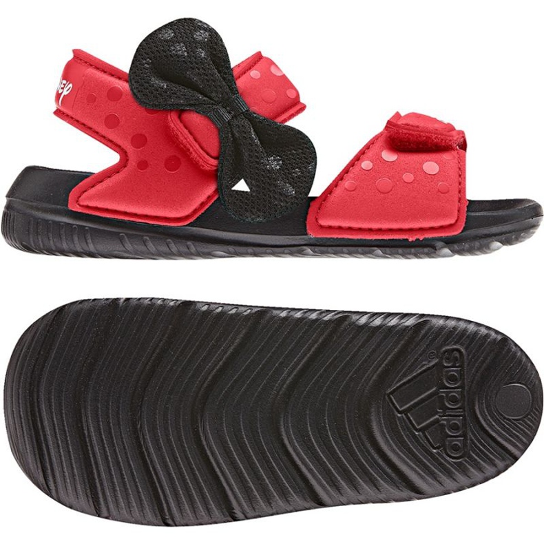Sandały adidas Disney M7M AltaSwim Jr CQ0108 czarne czerwone