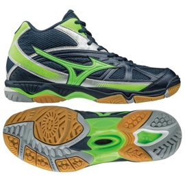 Buty do siatkówki Mizuno Wave Hurricane 2 Mid M V1GA164536 granatowe granatowe