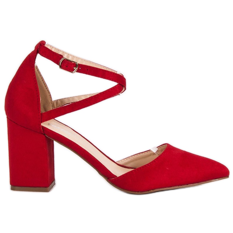 Seastar Czółenka z paskiem czerwone