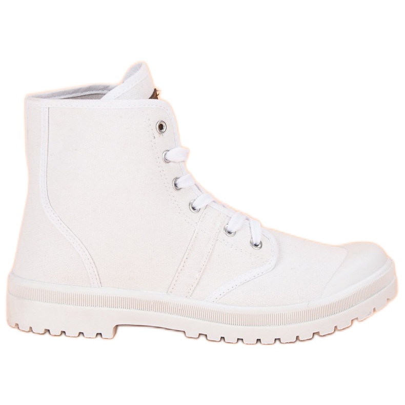 Mckeylor Materiałowe workery damskie białe