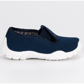 Raweks Domowe kapcie z gumką niebieskie