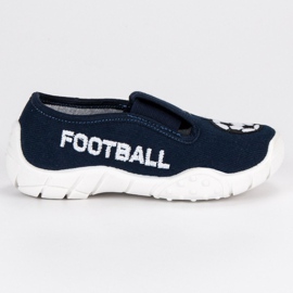 Raweks Domowe kapcie z gumką niebieskie