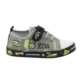 American Club American trampki buty dziecięce wkładka skórzana białe czarne szare