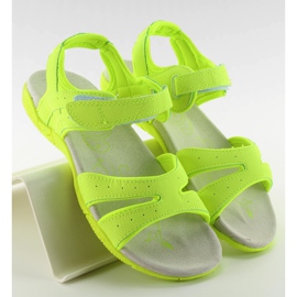 Sportowe sandały damskie 7s-bi86056e NEON/GREEN żółte