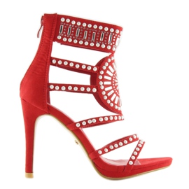 Sandałki gladiatorki czerwone GH-2776 Red