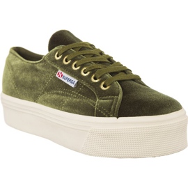 Superga 2790 Velvetw B63 zielone