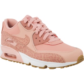 Nike Air Max 90 Leather Se Gg Coral Stardust White Gum Light Brown Rust Pink fioletowe różowe