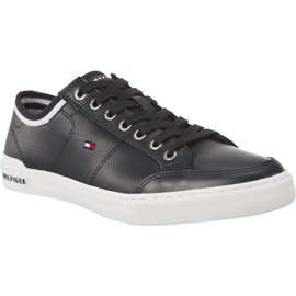 Tommy Hilfiger Core Corporate Leather 403 Midnight czarne