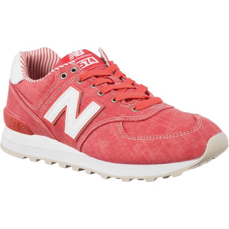 New Balance Wl574che Spiced Coral With White czerwone
