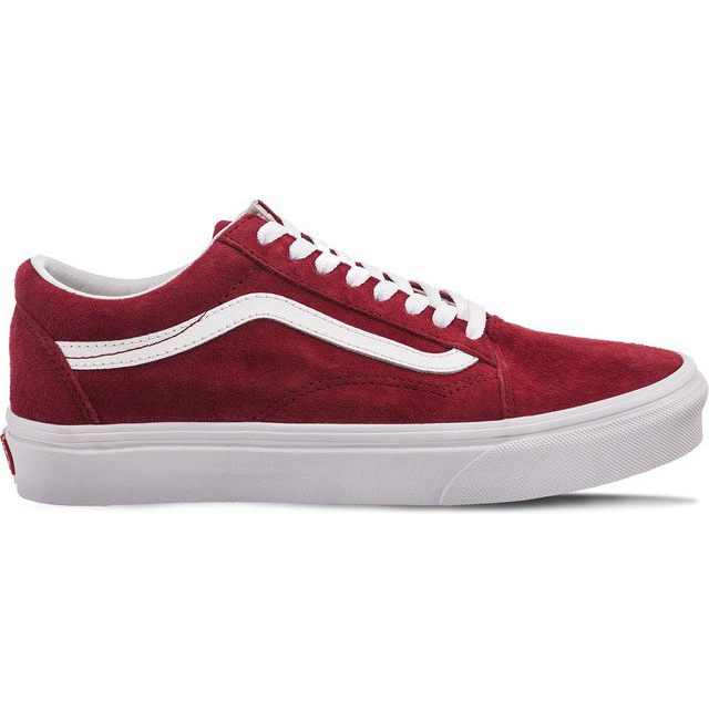 Vans Old Skool Pig Suede U5M Scooter True White czerwone