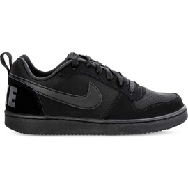 Nike Court Borough Low Gs 001 Black Black Black czarne