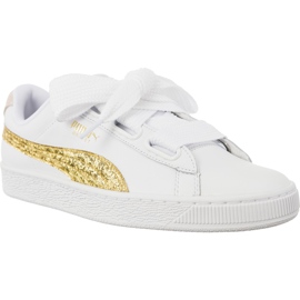 Puma Basket Heart Glitter Wn 801 białe żółte