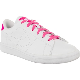Nike Tennis Classic Prm Gs 106 białe różowe