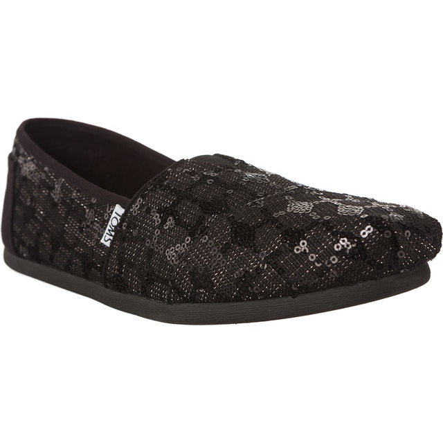 Toms Sequin Glitz womens Alpargata 925 czarne