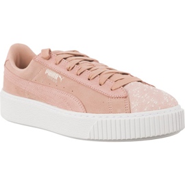 Suede Platform Peach Beige PUMA White fioletowe różowe