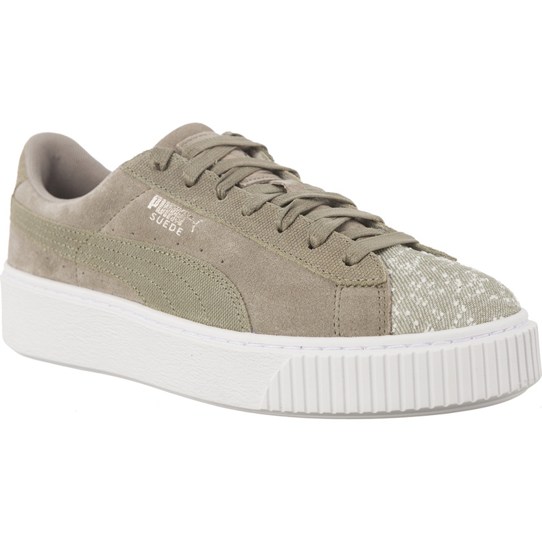Suede Platform Rock Ridge PUMA White szare