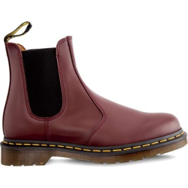 Dr. Martens 2976 Yellow Stitch Chelsea Boot Cherry Red czerwone