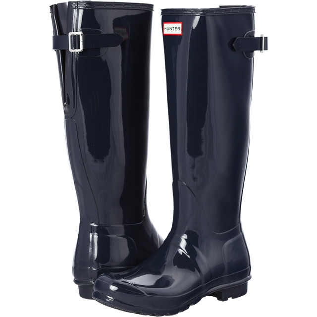 Hunter Original Back Adjustable Gloss Navy granatowe