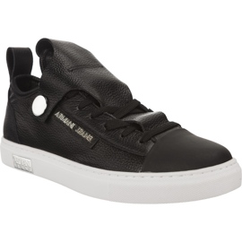 Armani Jeans Woman Leather Sneaker czarne