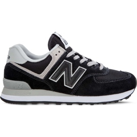 New Balance Wl574eb Black With White czarne
