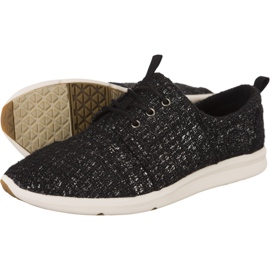 Toms Glitter Wool Womens Del Rey Sneaker 277 czarne szare
