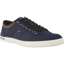 Tommy Hilfiger Core Material Mix Sneaker niebieskie granatowe