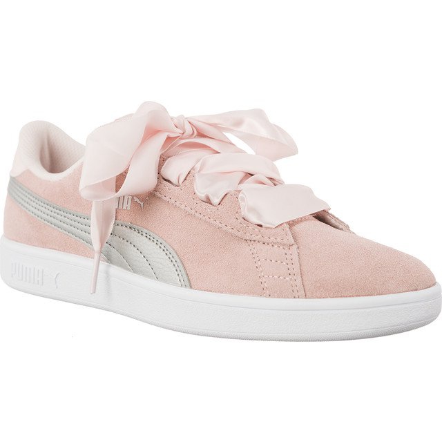 Puma Smash V2 Ribbon szare różowe