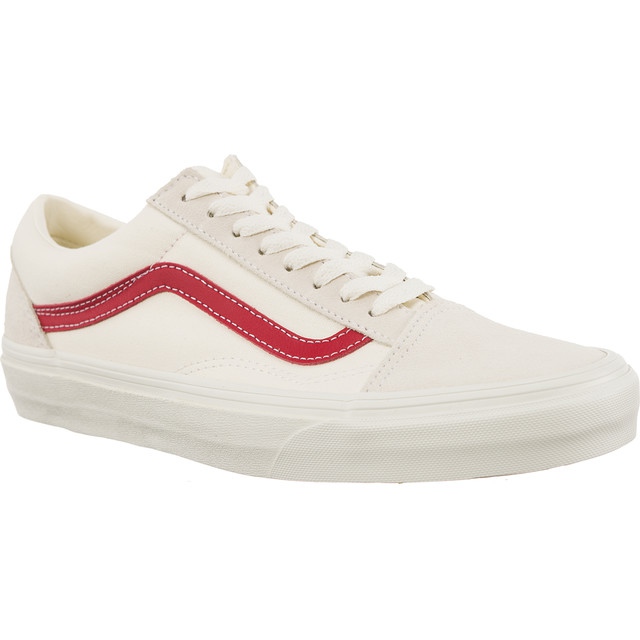 Vans Old Skool R1T Vintage White Rococco Red białe wielokolorowe czerwone
