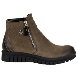 Niskie Botki Na Suwak VINCEZA zielone