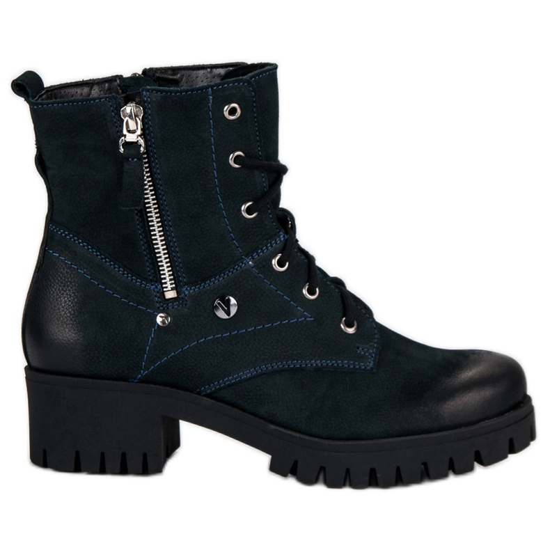 Granatowe Workery VINCEZA niebieskie