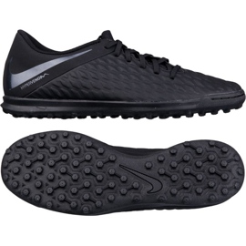Buty piłkarskie Nike Hypervenom Phantomx 3 Club Tf AJ3811-001 czarne czarne