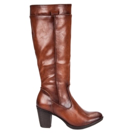 Kozaki na słupku vinceza brązowe