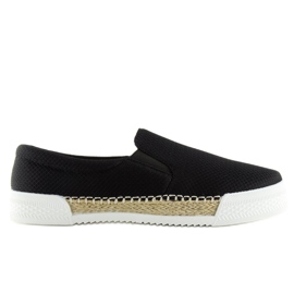 Trampki slip-on czarne 15691A Black