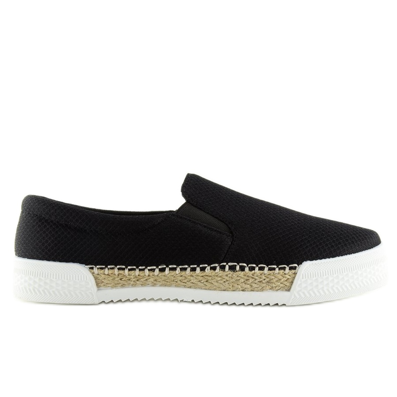 Trampki slip-on czarne 15691A Black