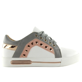 Trampki damskie BH-115 Grey białe