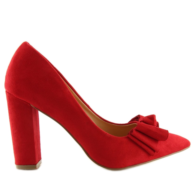 Czółenka na słupku czerwone SY42 Red