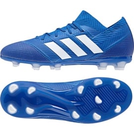 Buty piłkarskie adidas Nemeziz 18.1 FG Jr DB2348 niebieskie