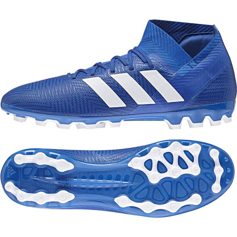 Buty piłkarskie adidas Nemeziz 18.3 Ag M BC0301 niebieskie niebieskie