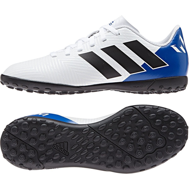 Buty piłkarskie adidas Nemeziz Messi Tango In Jr DB2401 białe białe