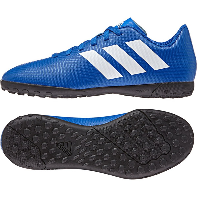 Buty piłkarskie adidas Nemeziz Tango 18.4 Tf Jr DB2381 niebieskie wielokolorowe