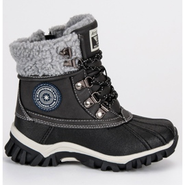 Arrigo Bello Ocieplane obuwie dziecięce szare