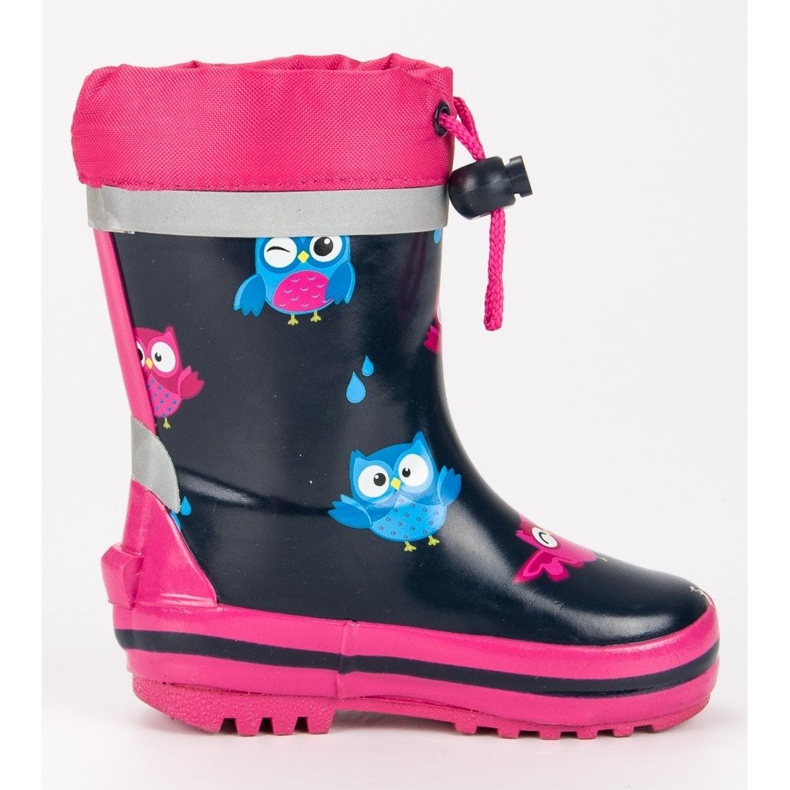 Kalosze ze ściągaczem różowe