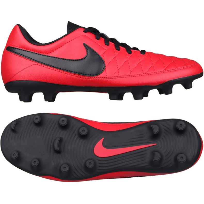 Buty piłkarskie Nike Majestry Fg M AQ7902-600 czerwone czerwone