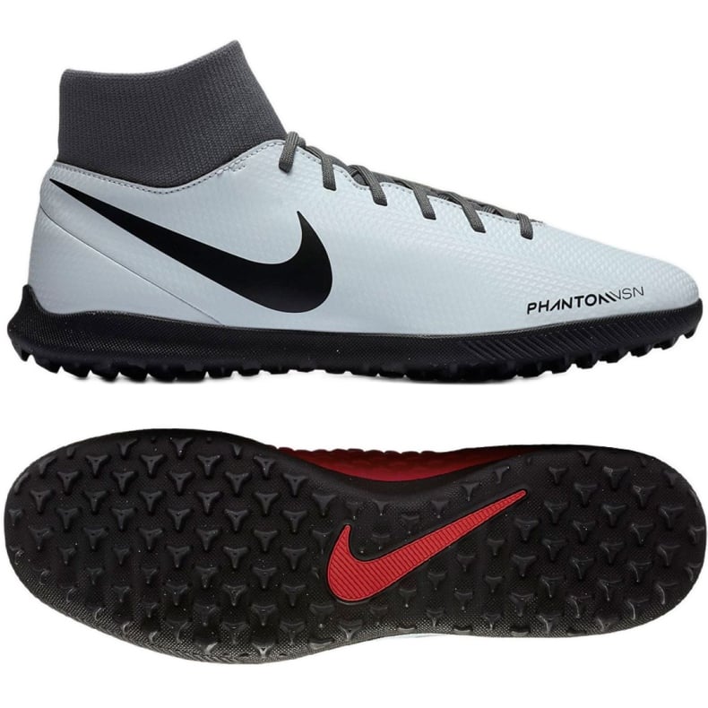 Buty piłkarskie Nike Phantom Vsn Club Df Tf AO3273-060 szare białe