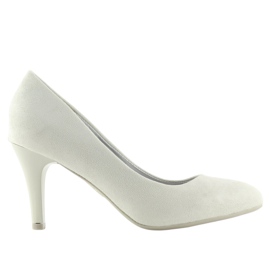 Czółenka z migdałowymi noskami szare B-41 Grey