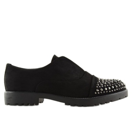Mokasyny zdobione noski czarne 22-2 Black