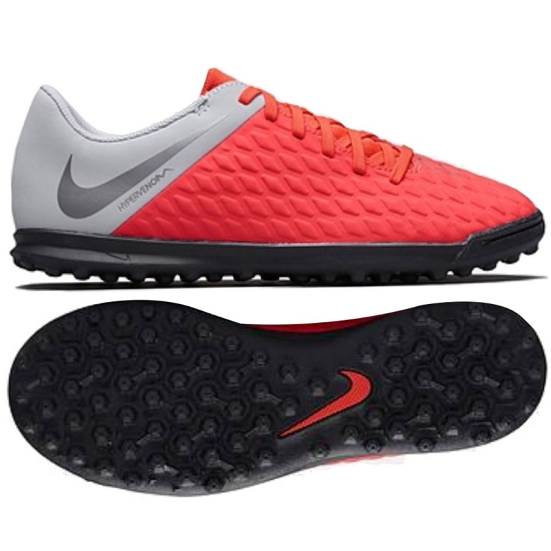 Buty piłkarskie Nike Hypervenom Phantomx 3 Club Tf Jr AJ3790-600 wielokolorowe czerwone